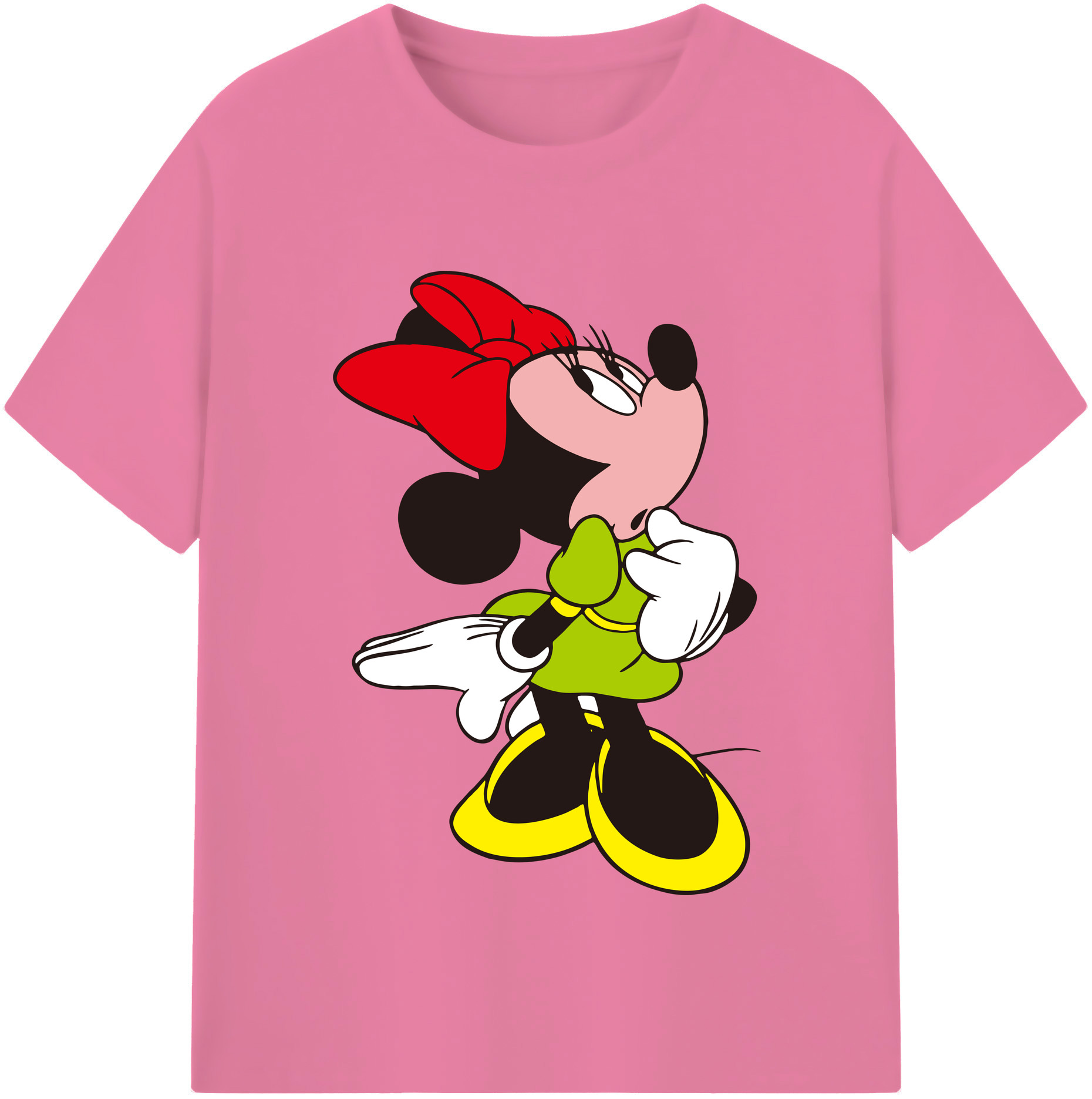 （画像用） ミッキーマウス Mickey Mouse 綿100％半袖Tシャツ（フロントプリント）